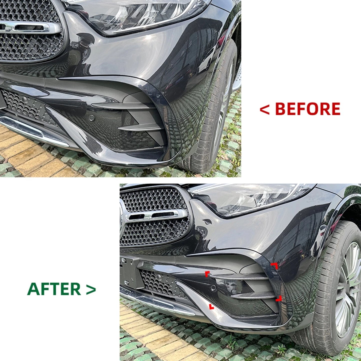 Front Bumper Side Air Vent Trim Cover for Benz GLC Class X254 (2023-2024)