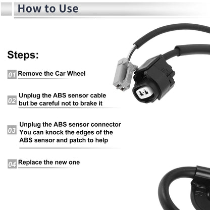 ABS Wheel Speed Sensor for Toyota Camry (2010-2011) 1 x Rear Right Sensor