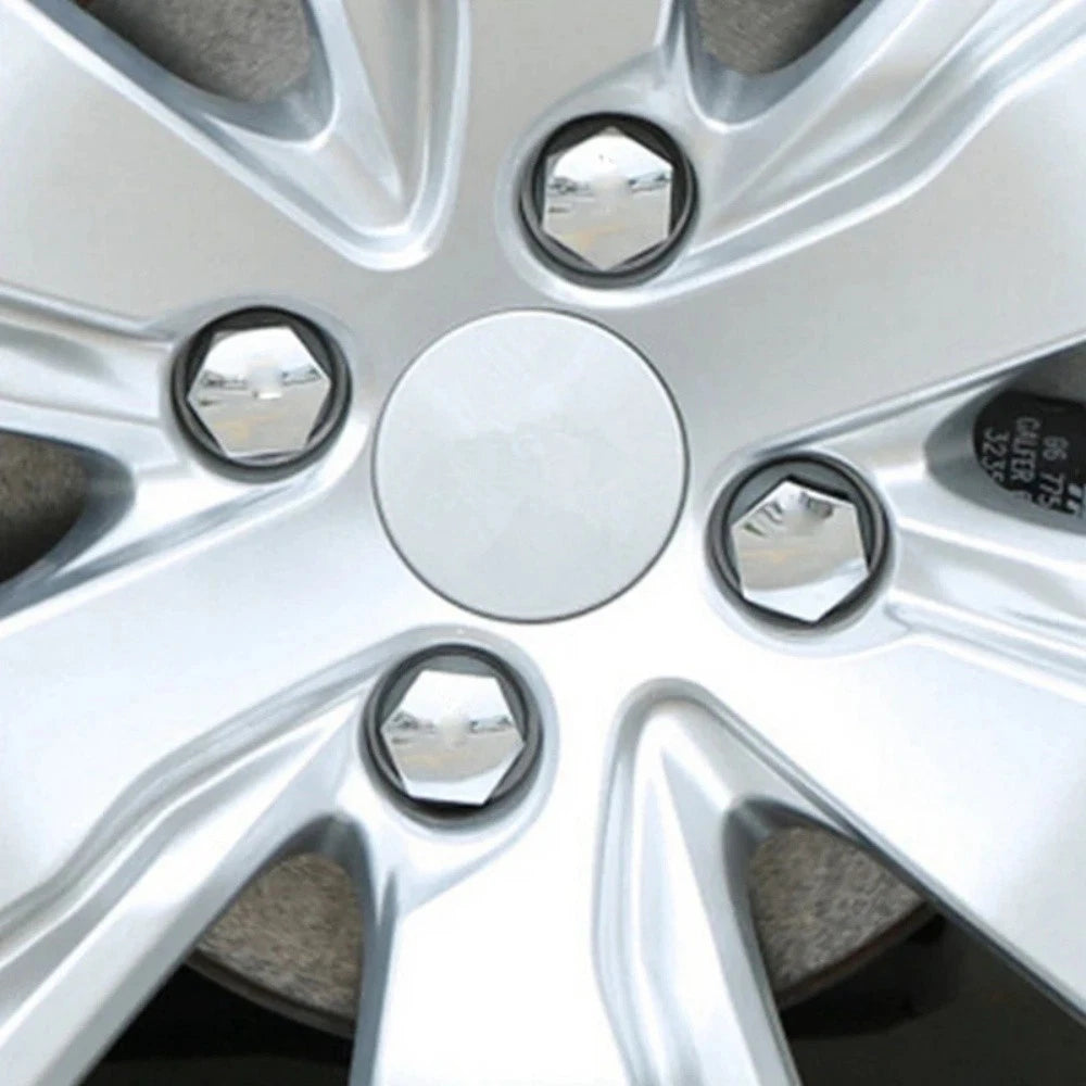 Tire Screw Trim Covers 4x for Peugeot 307 308 Citroen C4 (2001-2013)