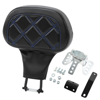 Black Driver Backrest Pad for Harley Touring Road Street Glide FLHX (88-23)