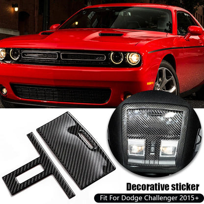 Real Carbon Fiber Reading Light Lamp Trim for Dodge Challenger (2015-2020)
