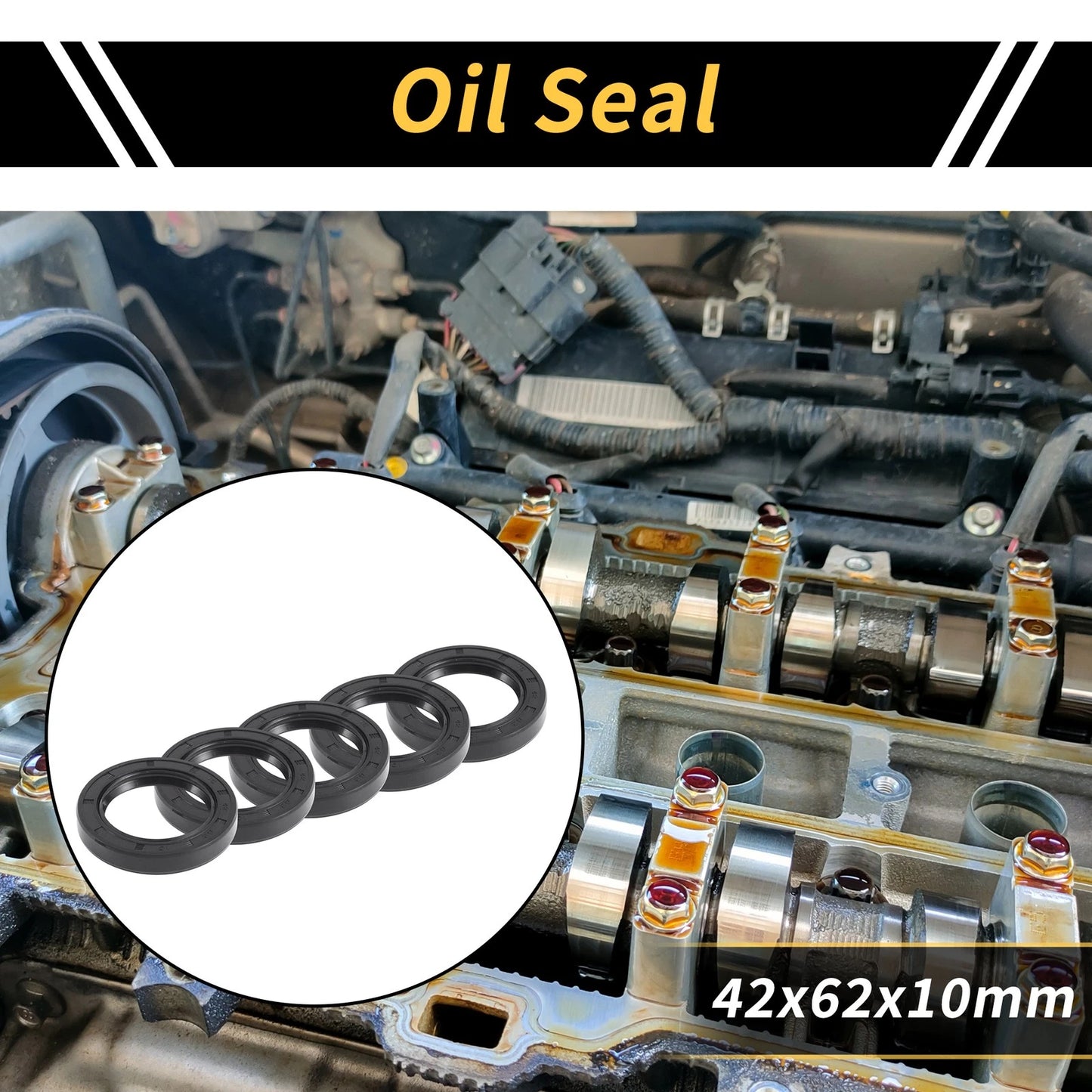 Oil Seal 5pcs 42x62x10mm Seal Ring NBR Rubber for Make Model