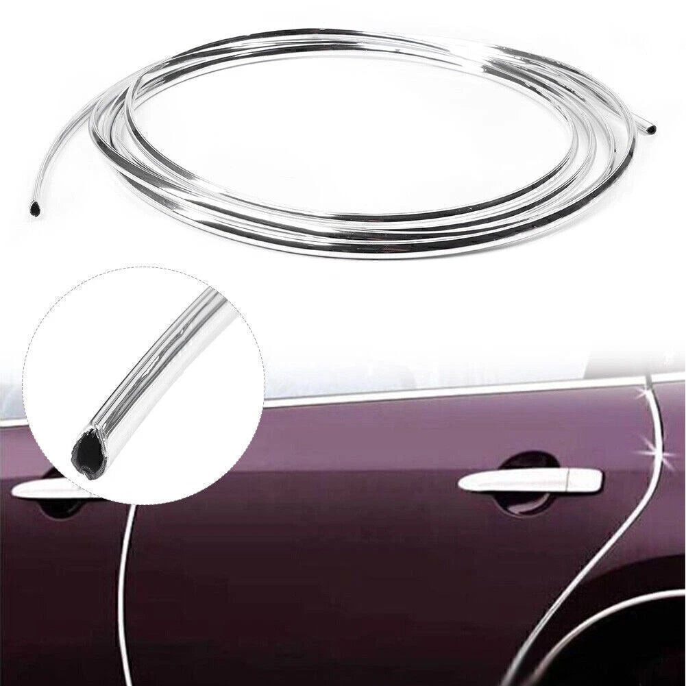 Chrome 13FT Car Door Edge Moulding Trim Strip Cover for Make & Model