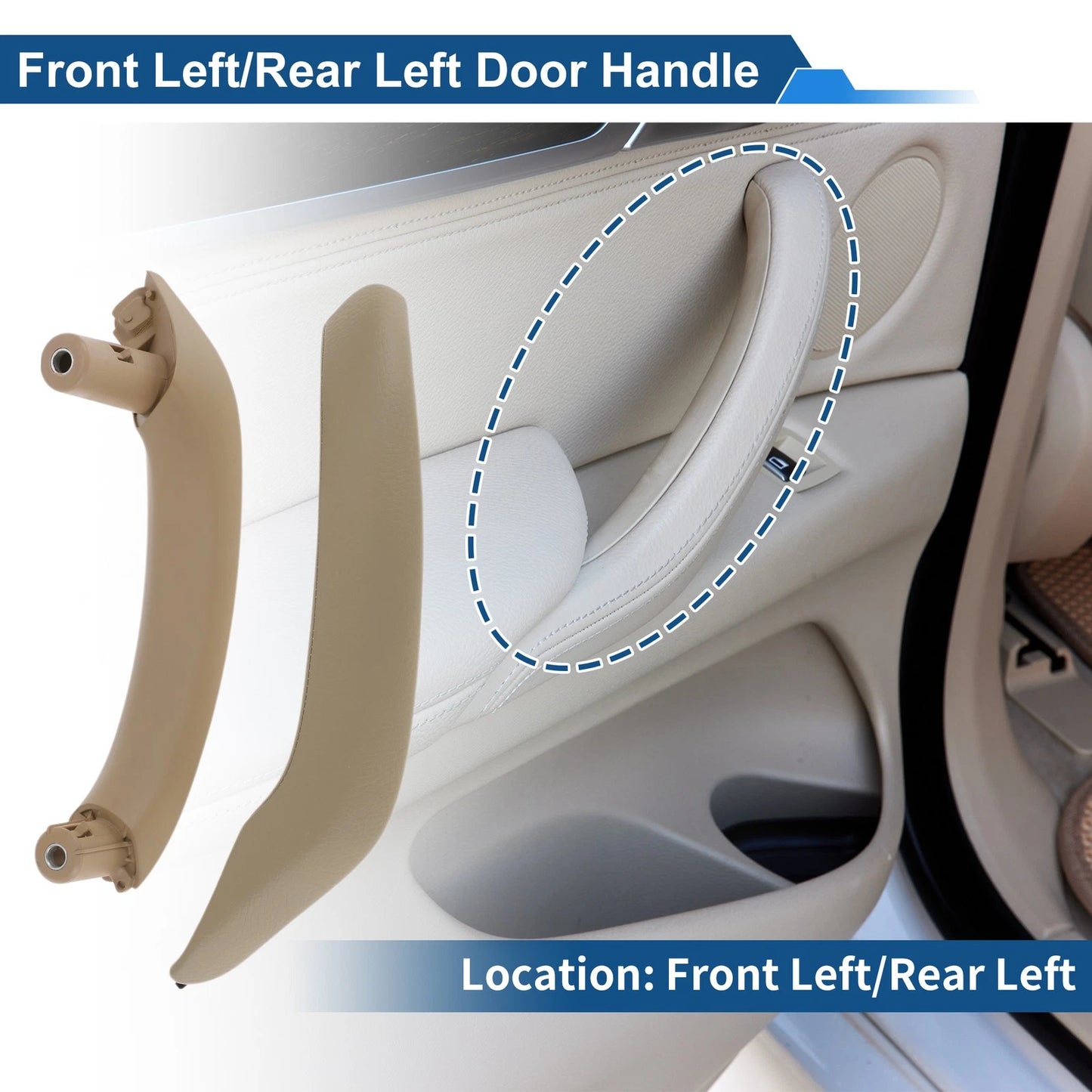 Front Passenger Side Inner Door Panel Handle for BMW X3 F25 (2010-2016) Beige