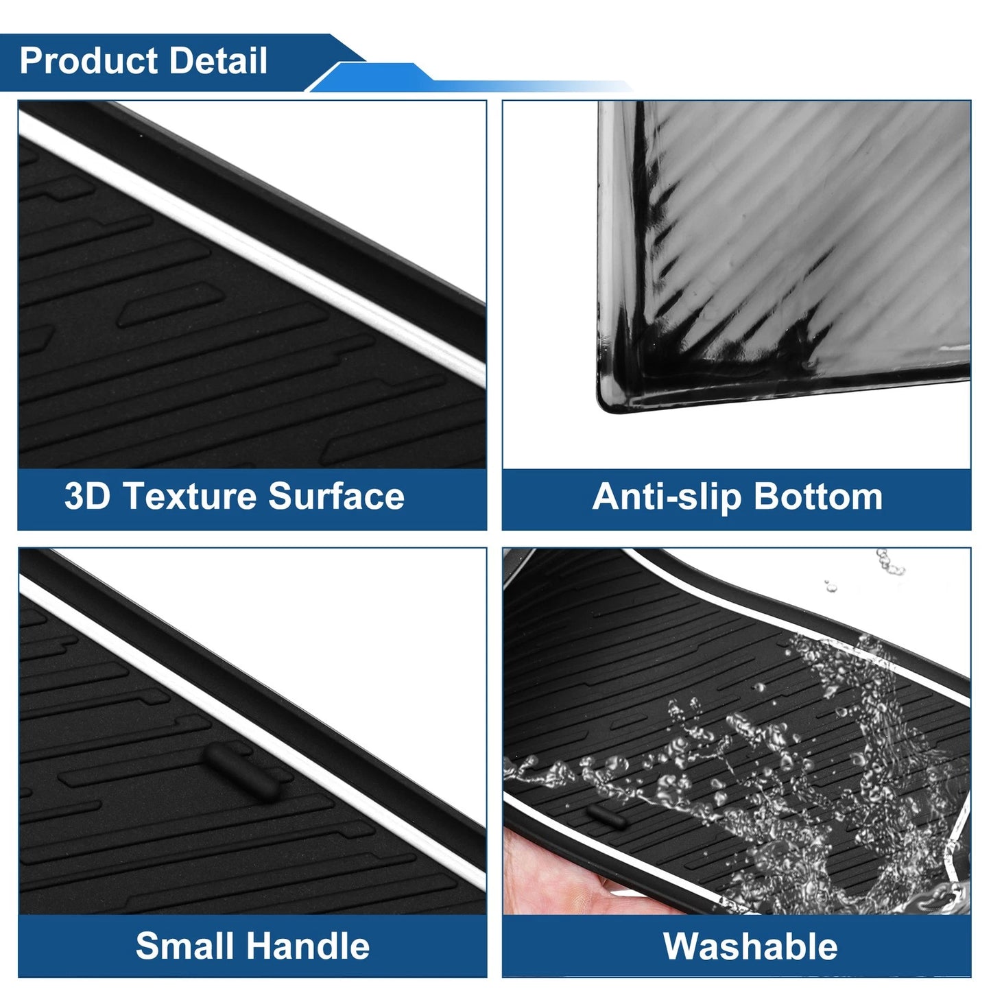 19 Pcs PVC Non-Slip Mat for Ford Ranger (2023-2025)