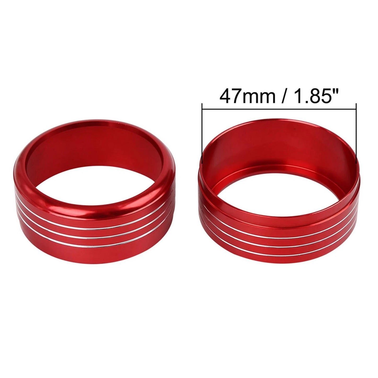 3 x Red AC Climate Control Knob Trim Covers for Subaru Impreza WRX/STi (2008-2021)