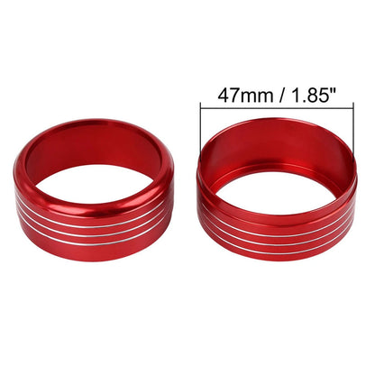 3 x Red AC Climate Control Knob Trim Covers for Subaru Impreza WRX/STi (2008-2021)