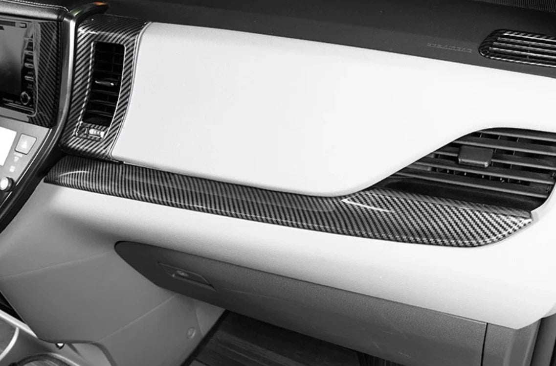LHD Inner Central Console Carbon Fiber Cover Trim for Toyota Sienna (2015-2020)