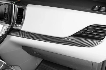 LHD Inner Central Console Carbon Fiber Cover Trim for Toyota Sienna (2015-2020)
