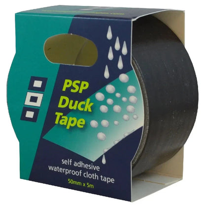 PSP Duck Tape Black for Temporary Repairs on Boats and Canoes 50mm x 5m