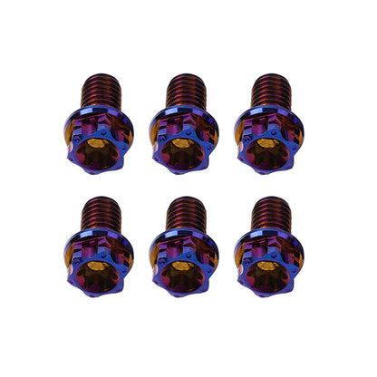 6pcs M8x40mm Titanium Torx Head Flange Bolts for Motorcycle Bike