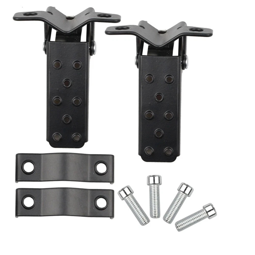Pedals for Diverse Motorcycle Metal Passenger Black Silver