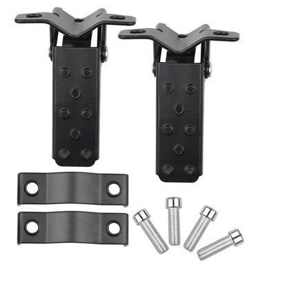 Pedals for Diverse Motorcycle Metal Passenger Black Silver