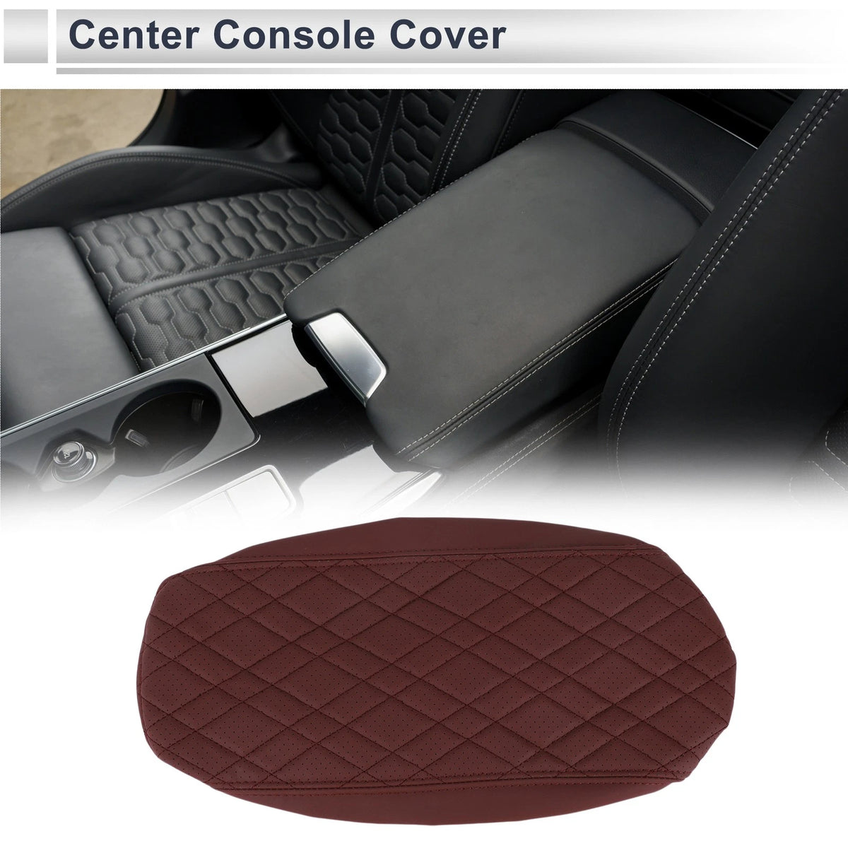 Car Center Console Cover for BMW X3 (2011-2017) - Wine Red 1 x Cover