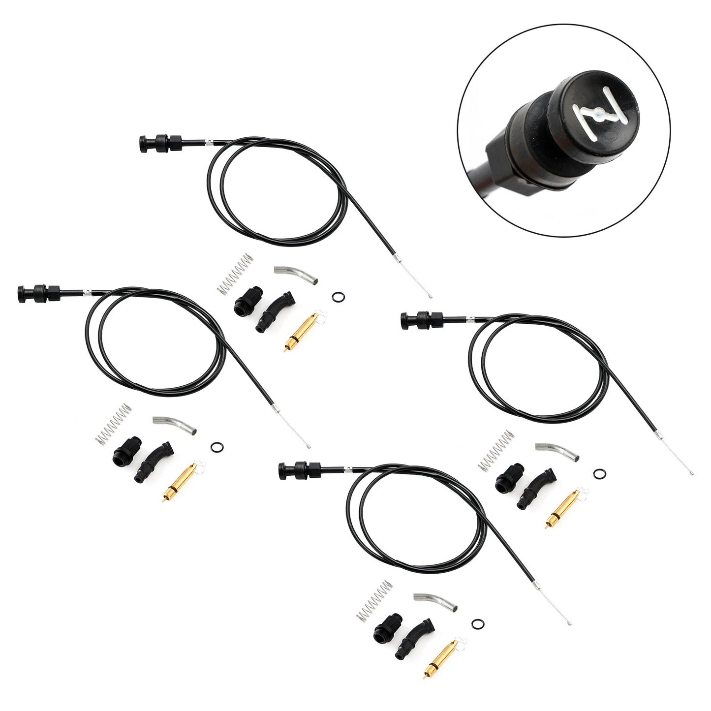 4x Carburetor Choke Cable Piston Kit for Honda Rancher TRX350 (2000-2006)