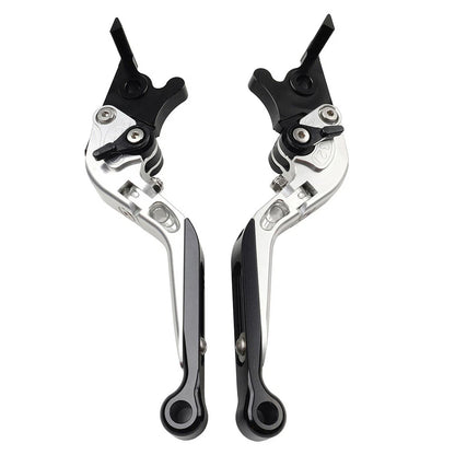 Silver Extendable Brake Clutch Levers for Kawasaki Z1000 ZX6R 2007-2018