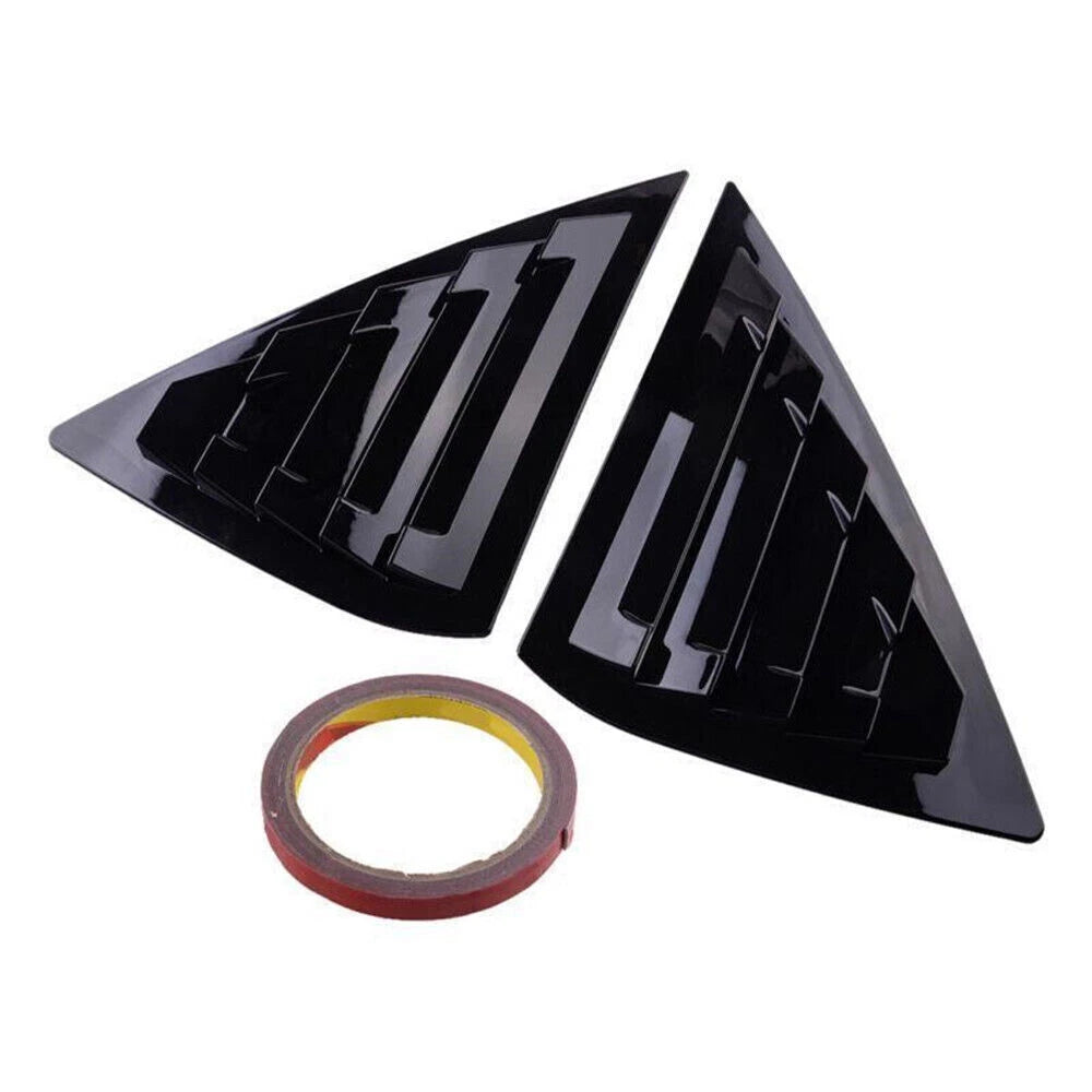 Glossy Black Window Louver Vent Cover Trim for Nissan Sentra Sedan (2013-2019)