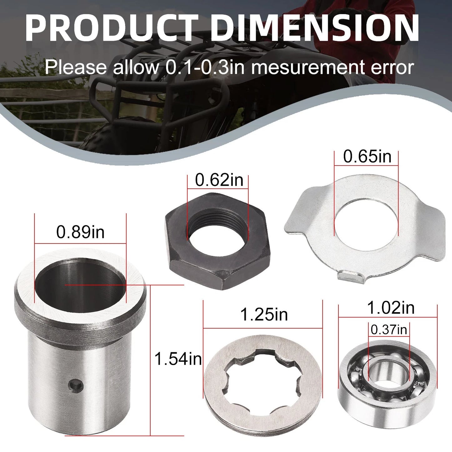 Clutch Bearing Push Plate LOCK WASHER Kit for YAMAHA Big Bear 350 (1987–1998)