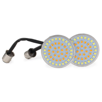 1157 Amber LED Turn Signal Inserts for Harley Davidson Motorcycles