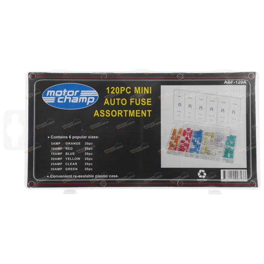 120pc Mini Auto Blade Fuse Kit 5A 10A 15A 20A 25A 30A for Cars