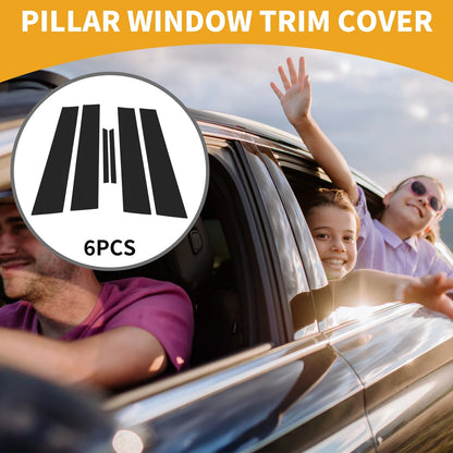 6 Pcs Door Pillar Window Trim for Toyota Mark X (2009–2019)