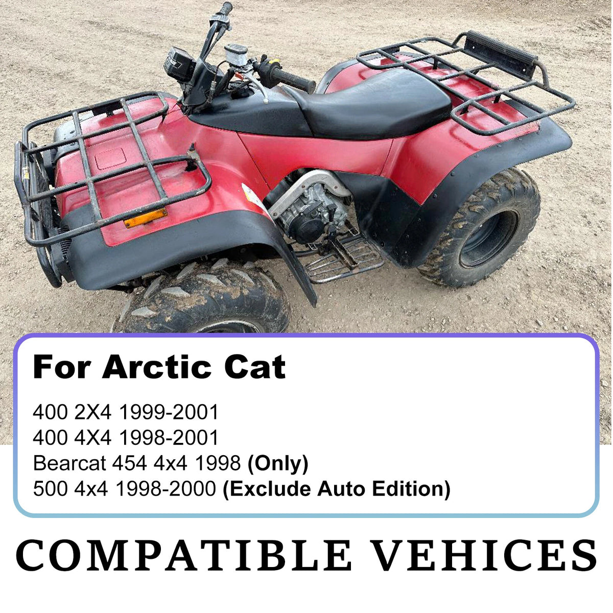 Carburetor Carb & Diaphragm Cover for Arctic Cat 400 2X4 4X4 (1998–2001)