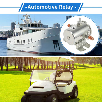 Set Golf Cart Marine Winch Solenoid Relay 12V 200A 3 Terminal for Golf Cart