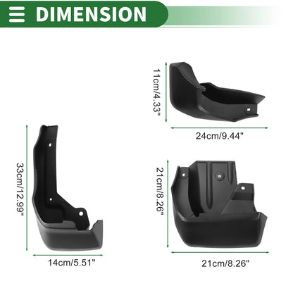 Mud Flaps Splash Guards Front & Rear for Honda Elysion (2016-2019)