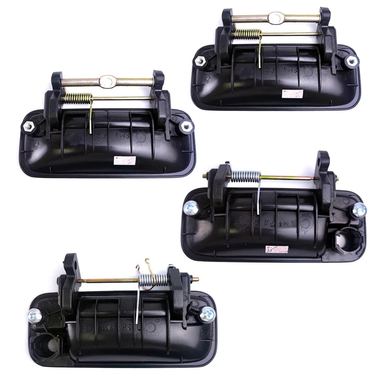 Exterior Outer Door Handle BlacK Set 4 Fits Honda Accord CB 4D Sedan 1990-93 D06