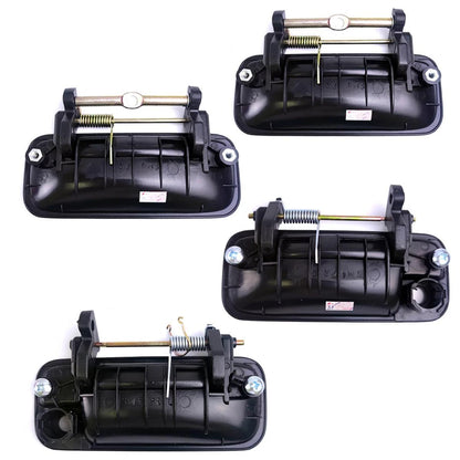 Exterior Outer Door Handle BlacK Set 4 Fits Honda Accord CB 4D Sedan 1990-93 D06