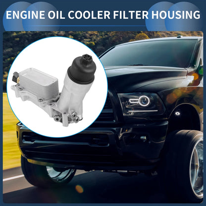 Engine Oil Cooler Filter Housing Set with Gaskets for Chrysler 200