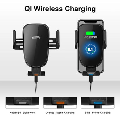 Phone Holder Bracket Mount Wireless USB Charger for Harley Handlebar