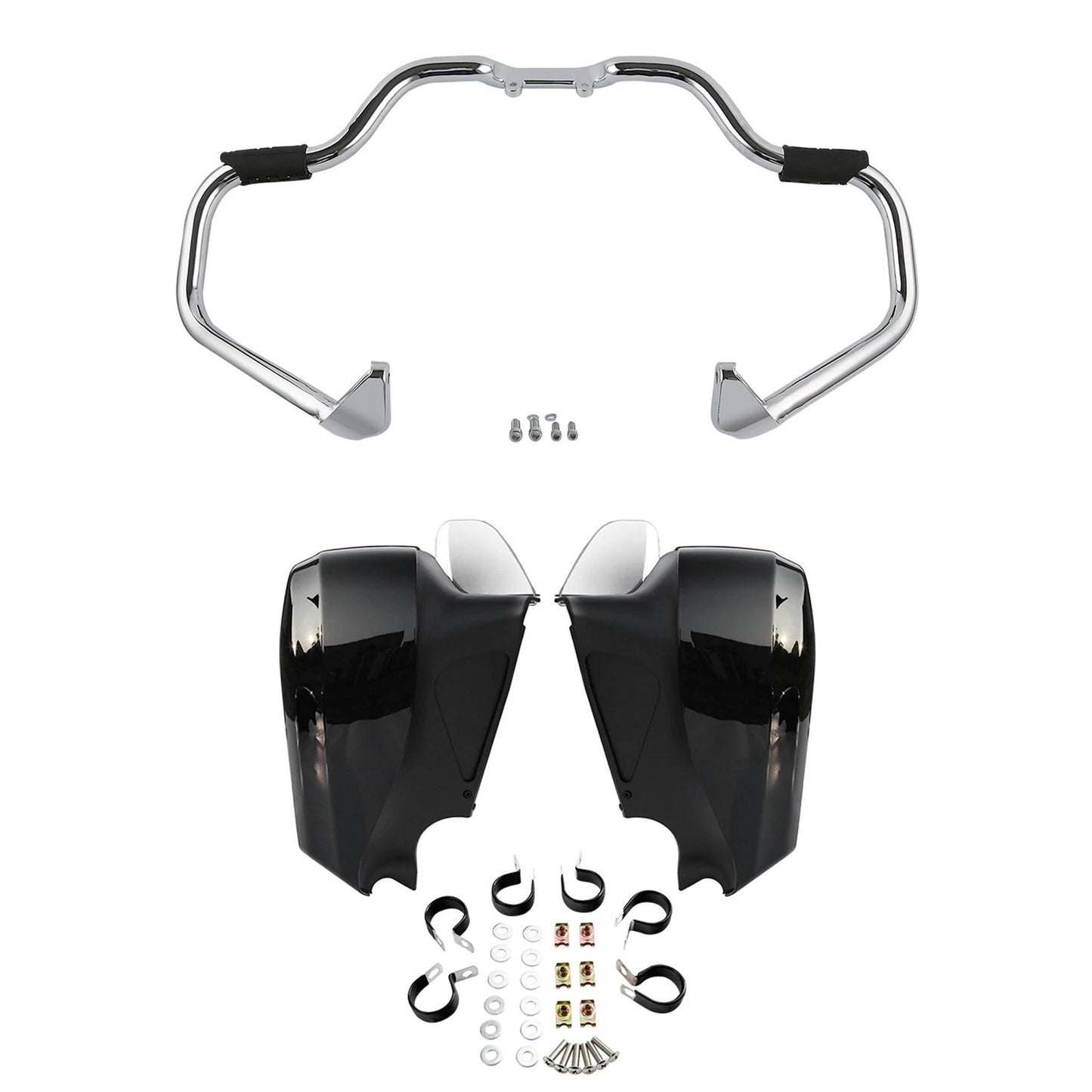 Mustache Engine Guard Bar Lower Vented Fairings for Indian Springfield (16-25)