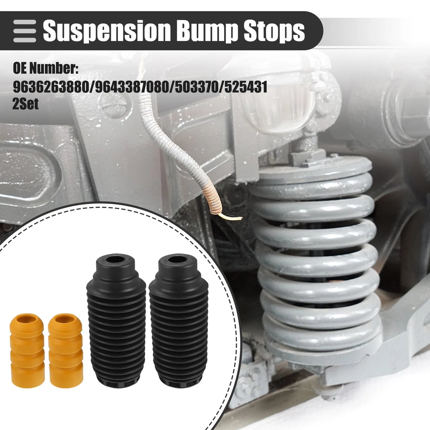 Front Suspension Bump Stop Shock Absorber Boots for PEUGEOT