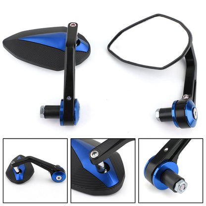 7/8" Blue Aluminium Rear View Bar End Mirror for Ducati Honda