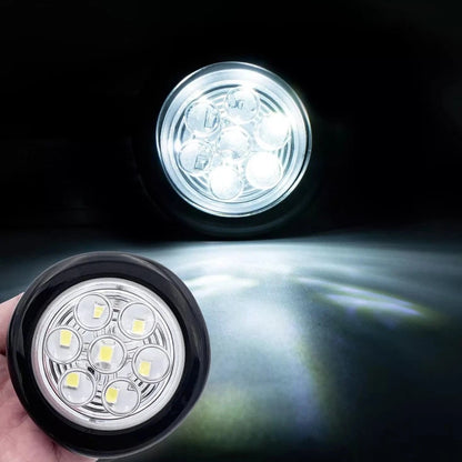 2" 7 LED Round Truck Trailer Side Marker Clearance Tail Light 24V
