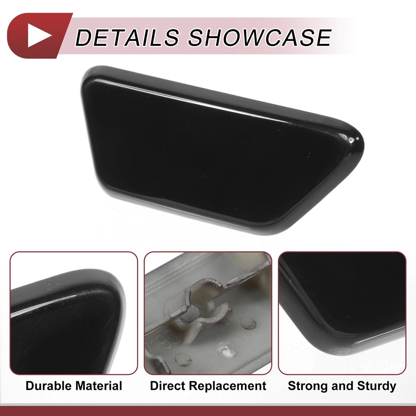 Washer Nozzle Cover Cap for Mitsubishi Outlander XL (2013-2015) Black