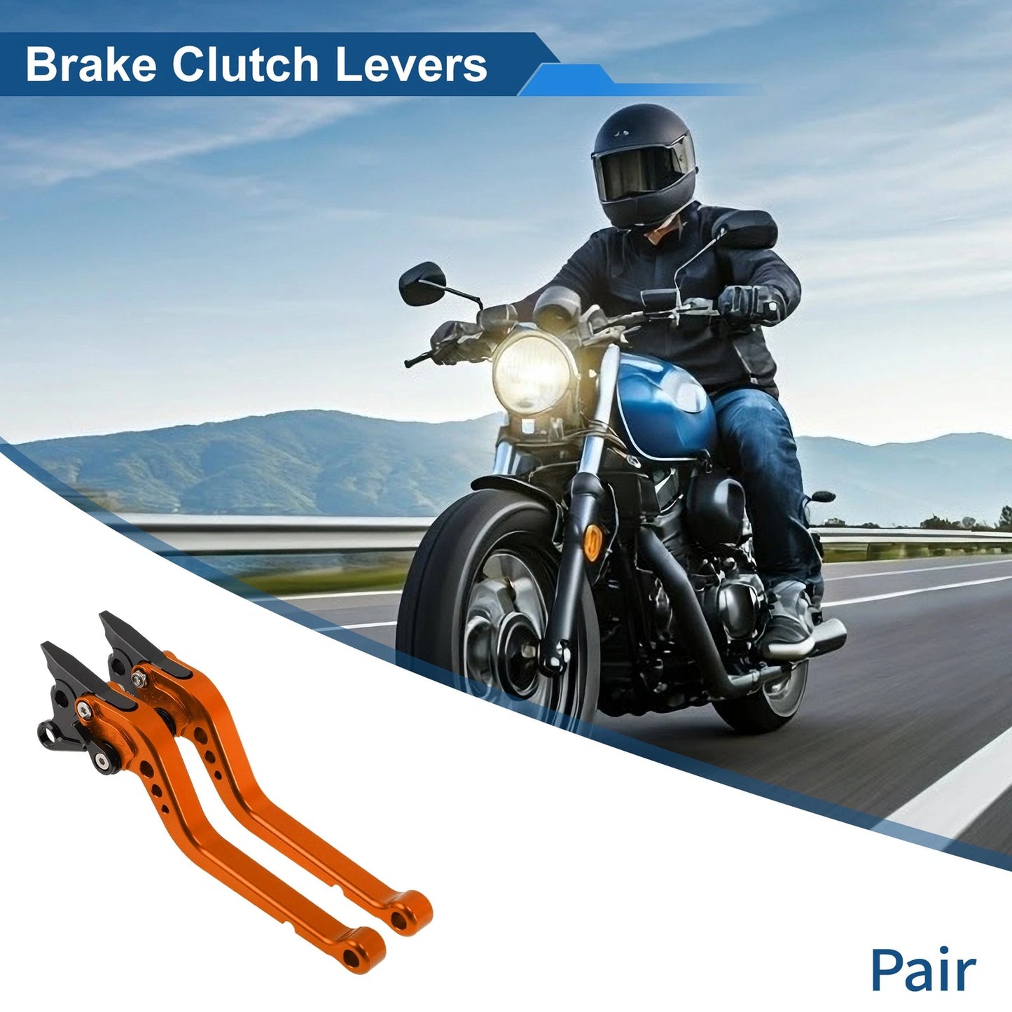 Long Brake Clutch Levers Orange for Ducati 996/998/B/S/R (1999–2003)