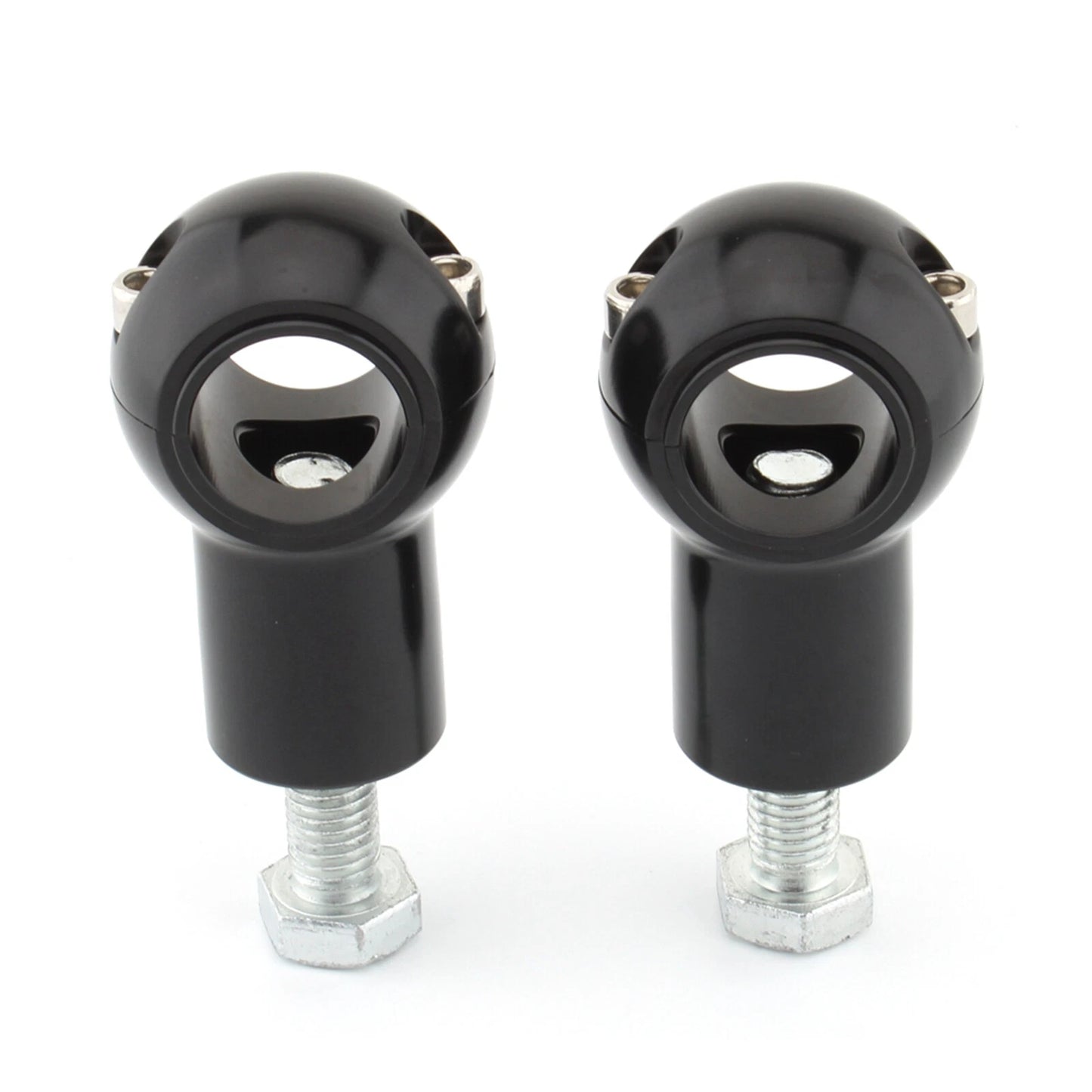 2 x Black Handlebar Risers for Universal Motorcycle (1" Bar)