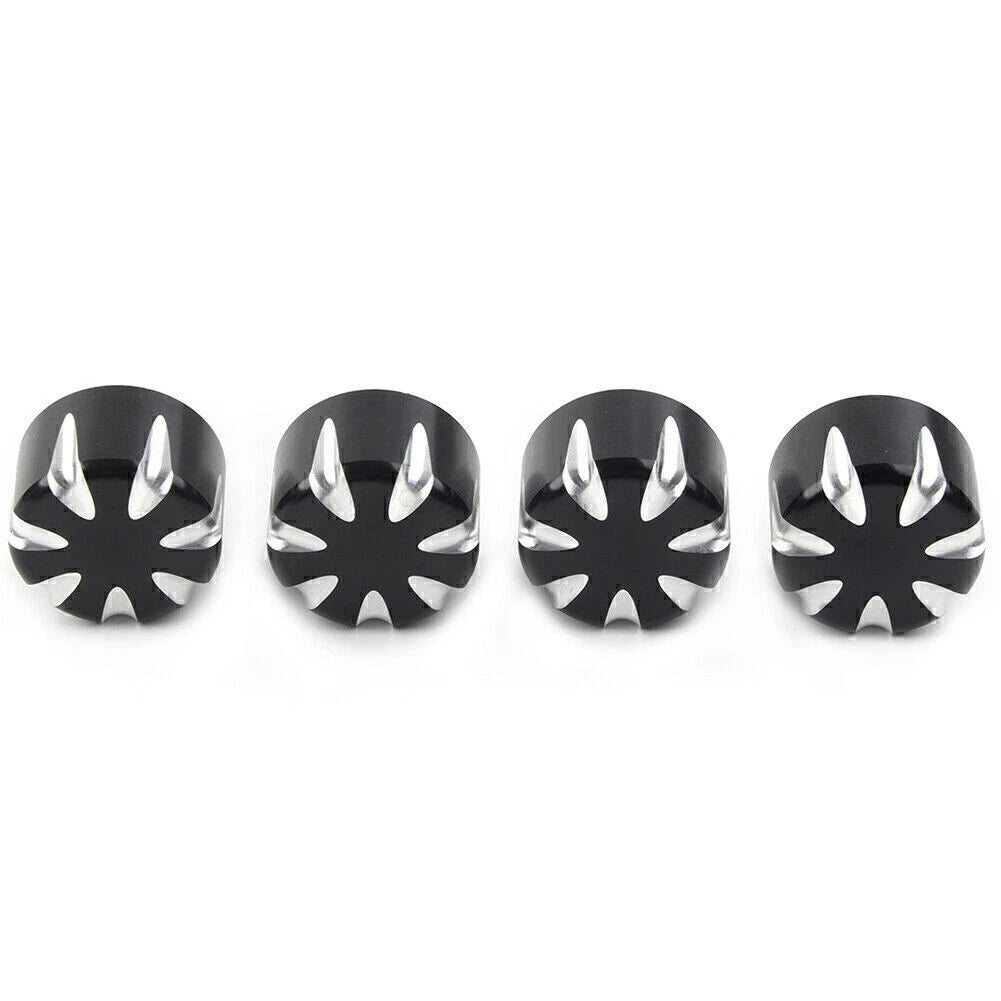 4 x Motorcycle Engine Screw Topper Cover Head Bolt Caps Black for Harley 883