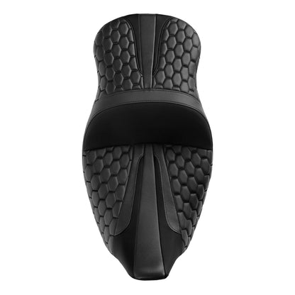 Black Gel Driver Rider Passenger Seat for Harley Street Road Glide (2009-2023)