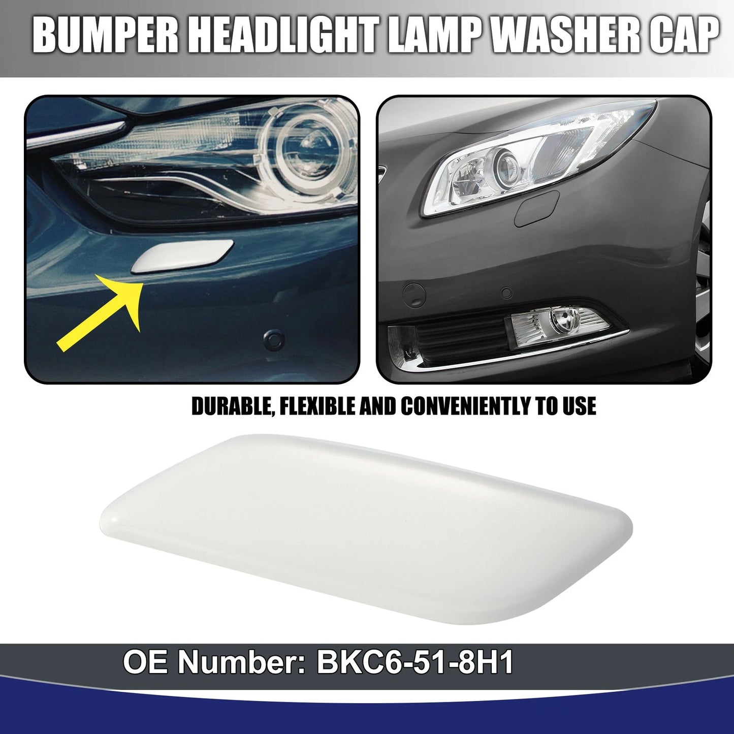 Left Front Bumper Washer Nozzle Cover for Mazda 3 (2014-2016)