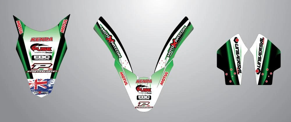 Aussie Pride Sticker Kit for 2014 Kawasaki KX 100 (2014)