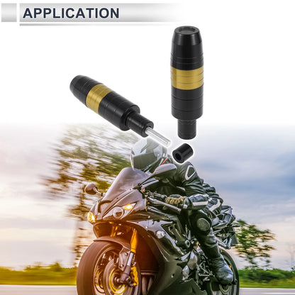 8mm Aluminum Alloy Motorcycle Slider Frame 2 x Pcs Gold Tone for Make Model