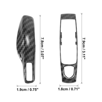 Set Carbon Fiber Pattern Black Car Remote Key Cover Fob Case Shell Porsche