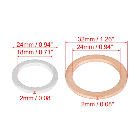1 Oil Drain Plug Gaskets for Toyota