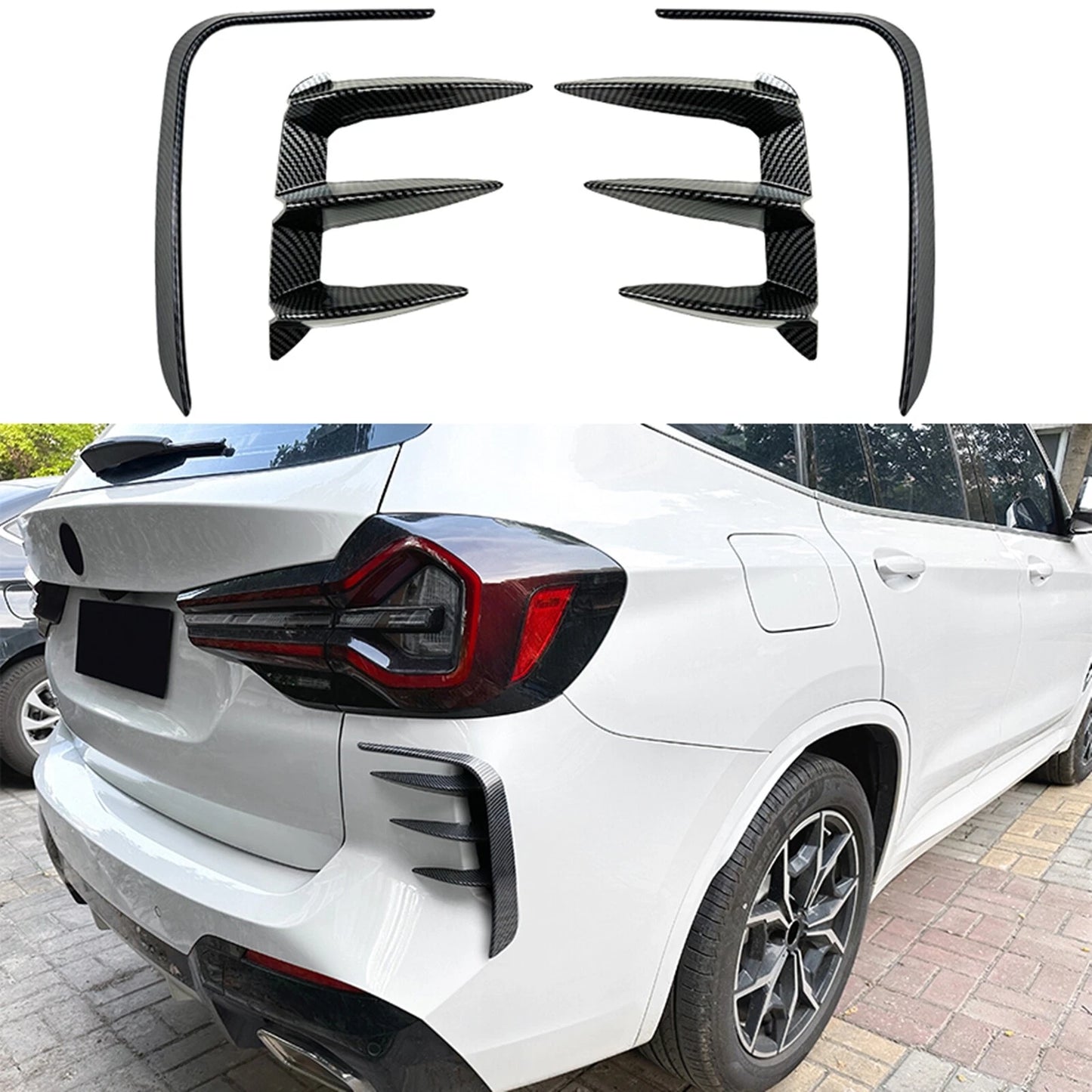 Rear Bumper Side Air Vent Trim Cover for BMW X3 G01 LCI M Sport (2022-2024)