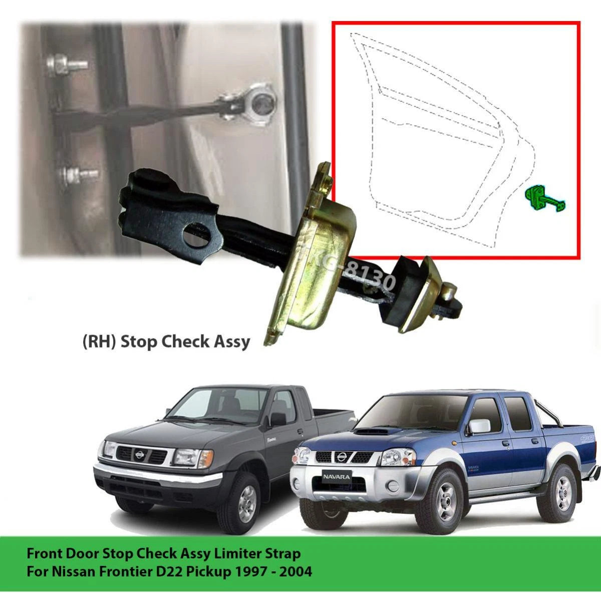 Right Front Door Stop Check Limiter Strap for Nissan D22 (1997-2004)