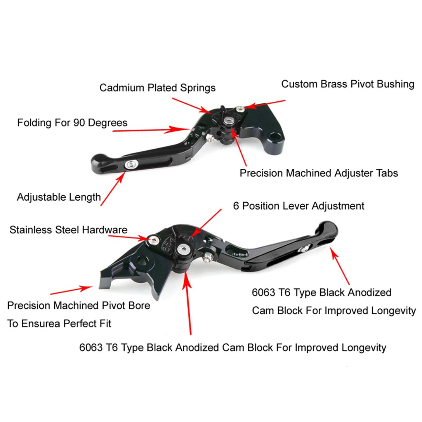 Adjustable Brake Clutch Lever for Yamaha YZF R125 (2008-2011)