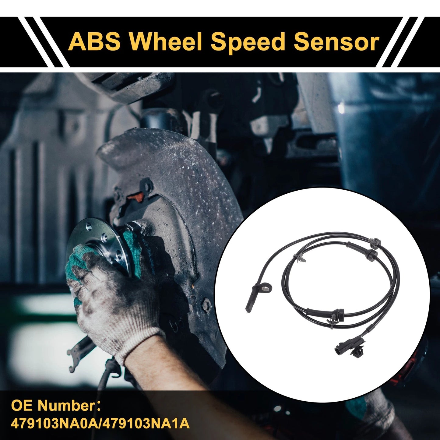 ABS Wheel Speed Sensor for Nissan Leaf (2011-2016) 1 Pc Front Left/Right